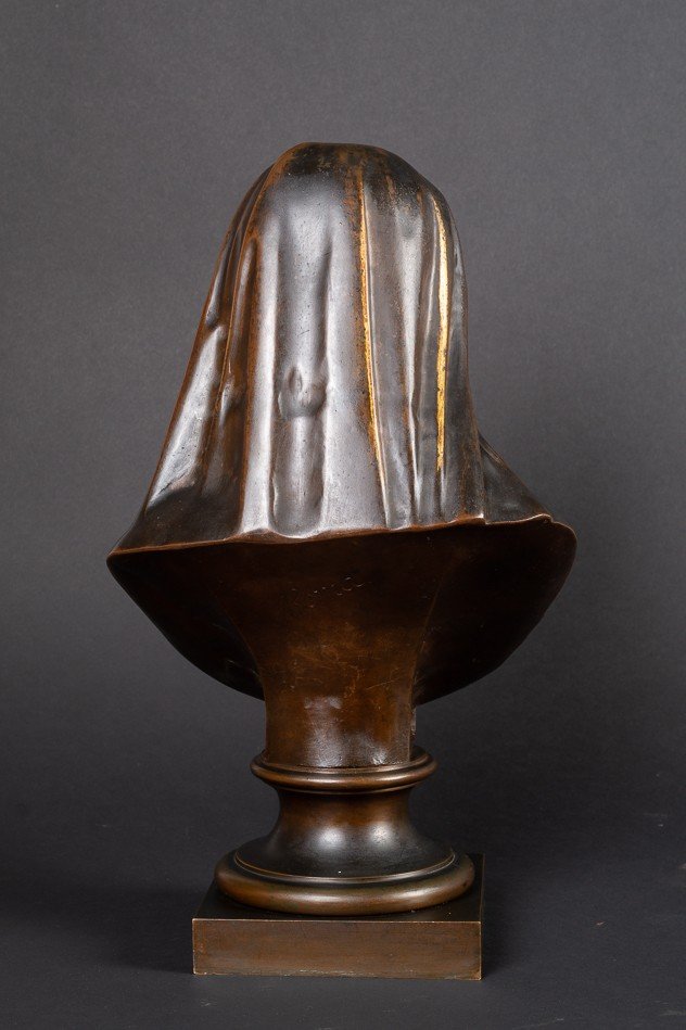 Buste de la Vierge, "Roma", Société des Bronzes de Paris, fin du XIXe siècle   -photo-1