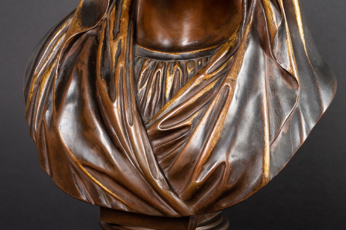 Buste de la Vierge, "Roma", Société des Bronzes de Paris, fin du XIXe siècle   -photo-5