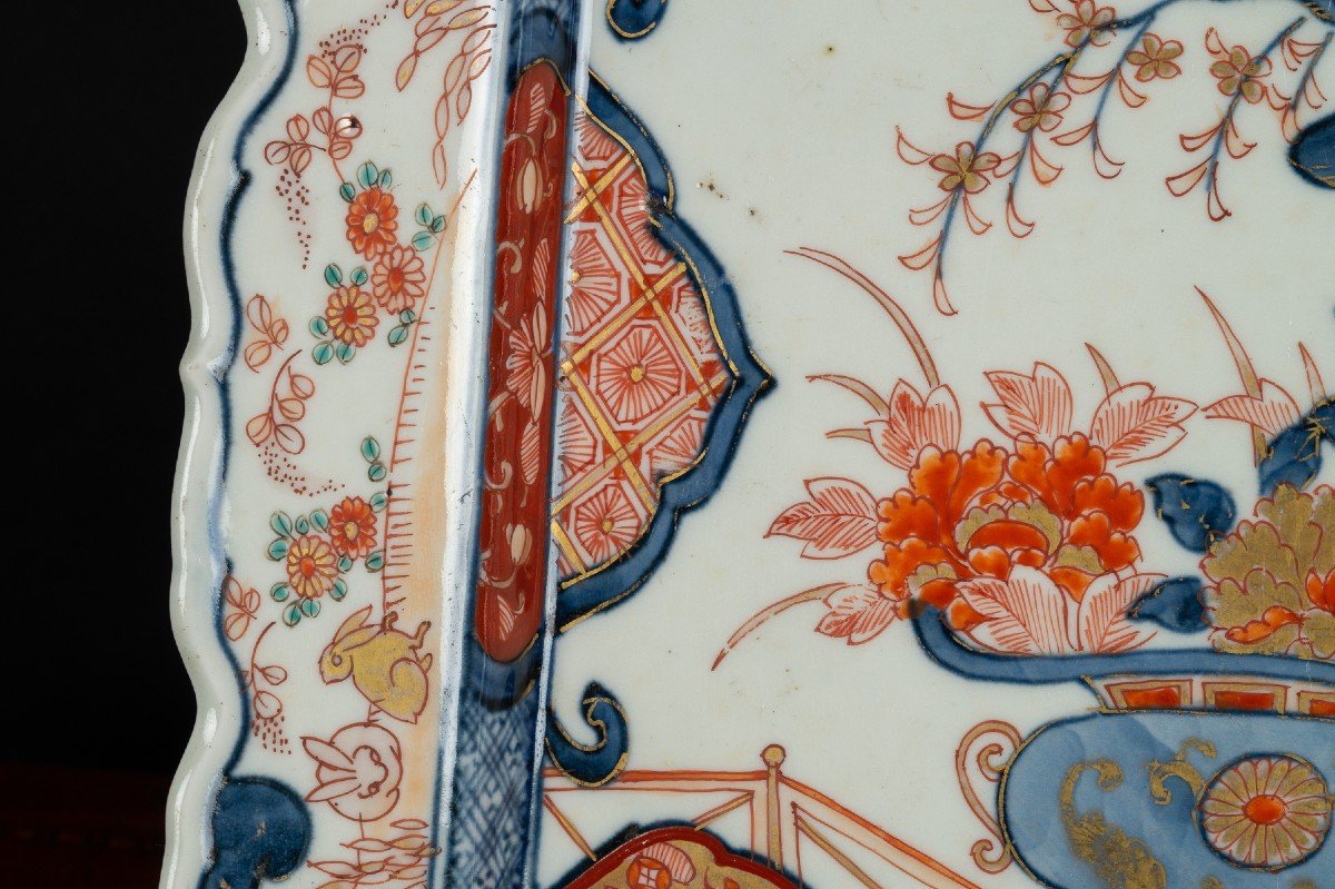 Square Dish, Arita - Imari, 19th Century, Edo/meiji Period-photo-3