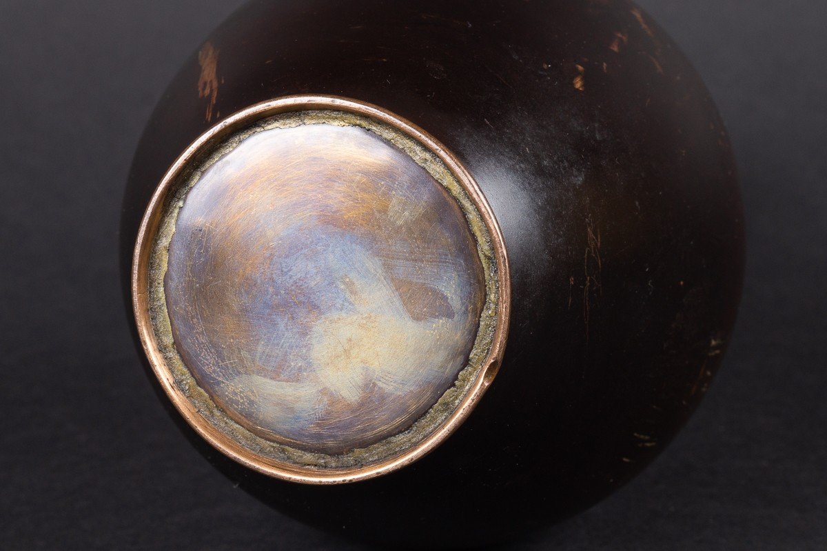 Vase Avec Sauterelle, Bronze, Japon, ère Meiji (1868-1912)-photo-6