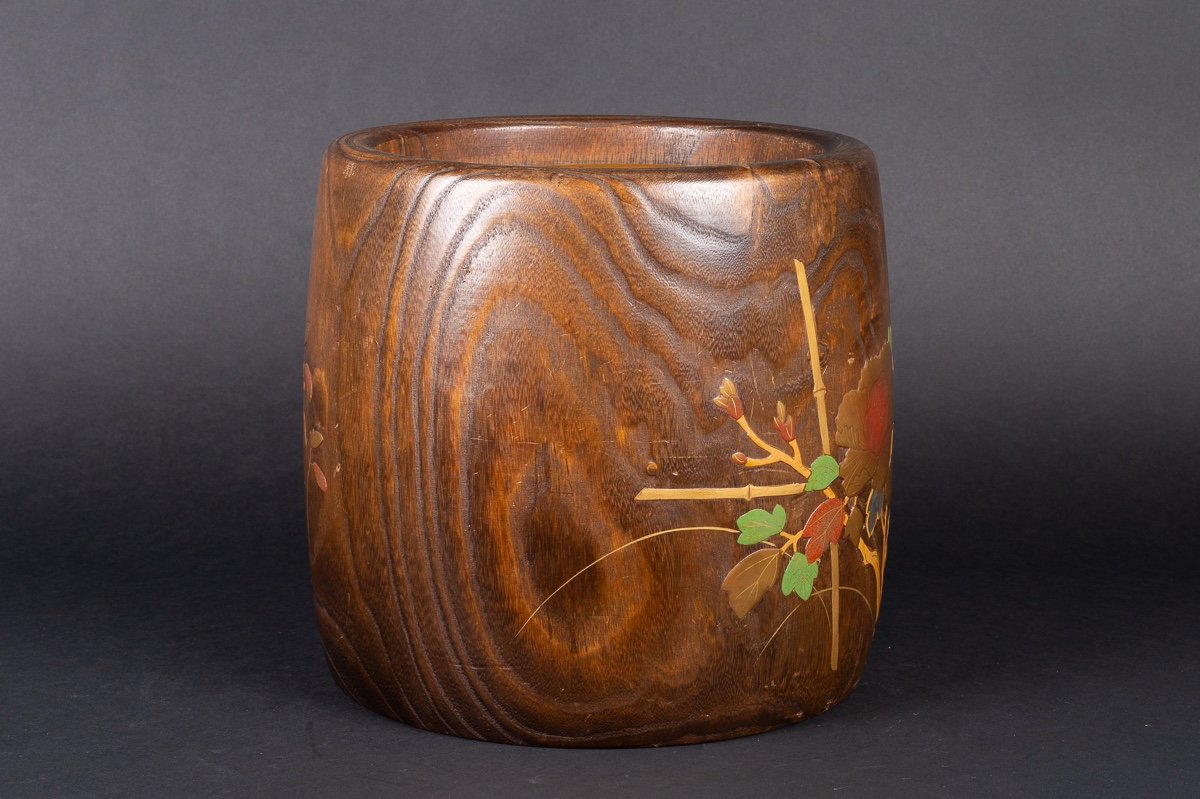Hibachi Lacquered Kiri Wood (paulownia), Japan, Early. Twentieth Century-photo-2