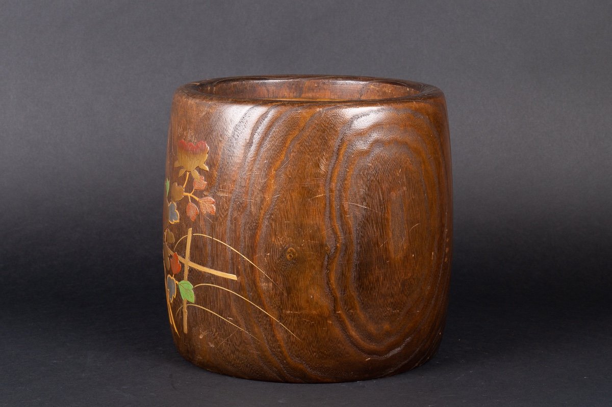Hibachi Lacquered Kiri Wood (paulownia), Japan, Early. Twentieth Century-photo-4