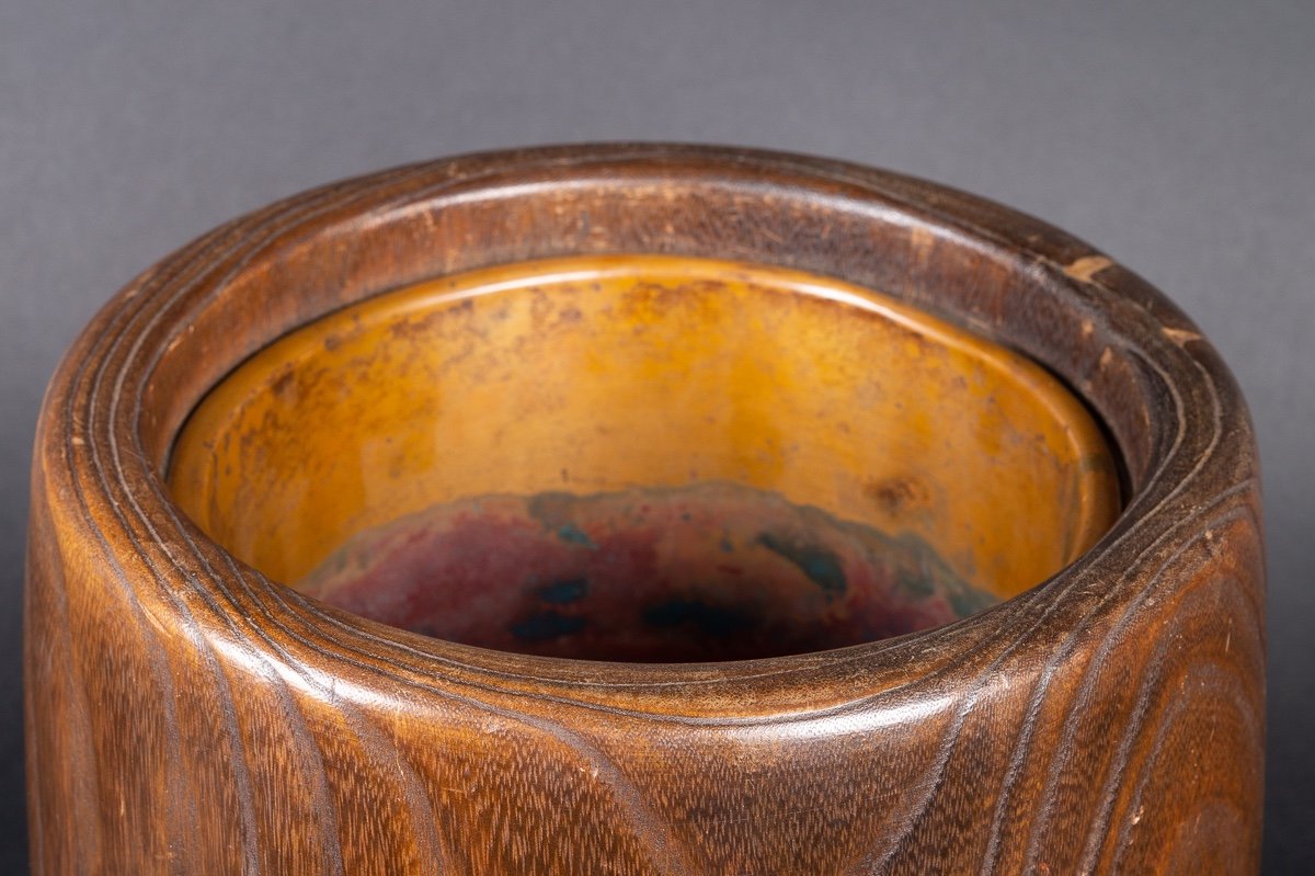 Hibachi Lacquered Kiri Wood (paulownia), Japan, Early. Twentieth Century-photo-5