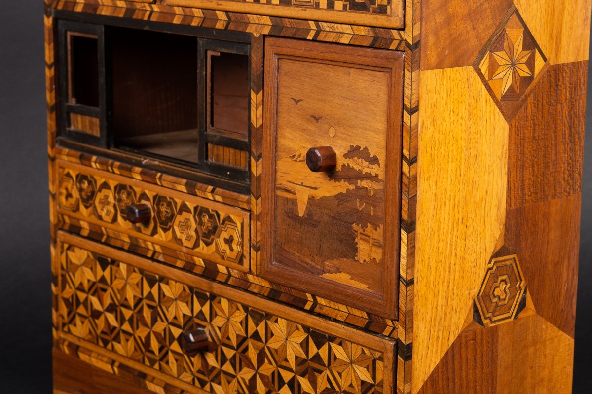 Cabinet Marqueté Kodansu, Japon, ère Meiji (1868-1912) -photo-6
