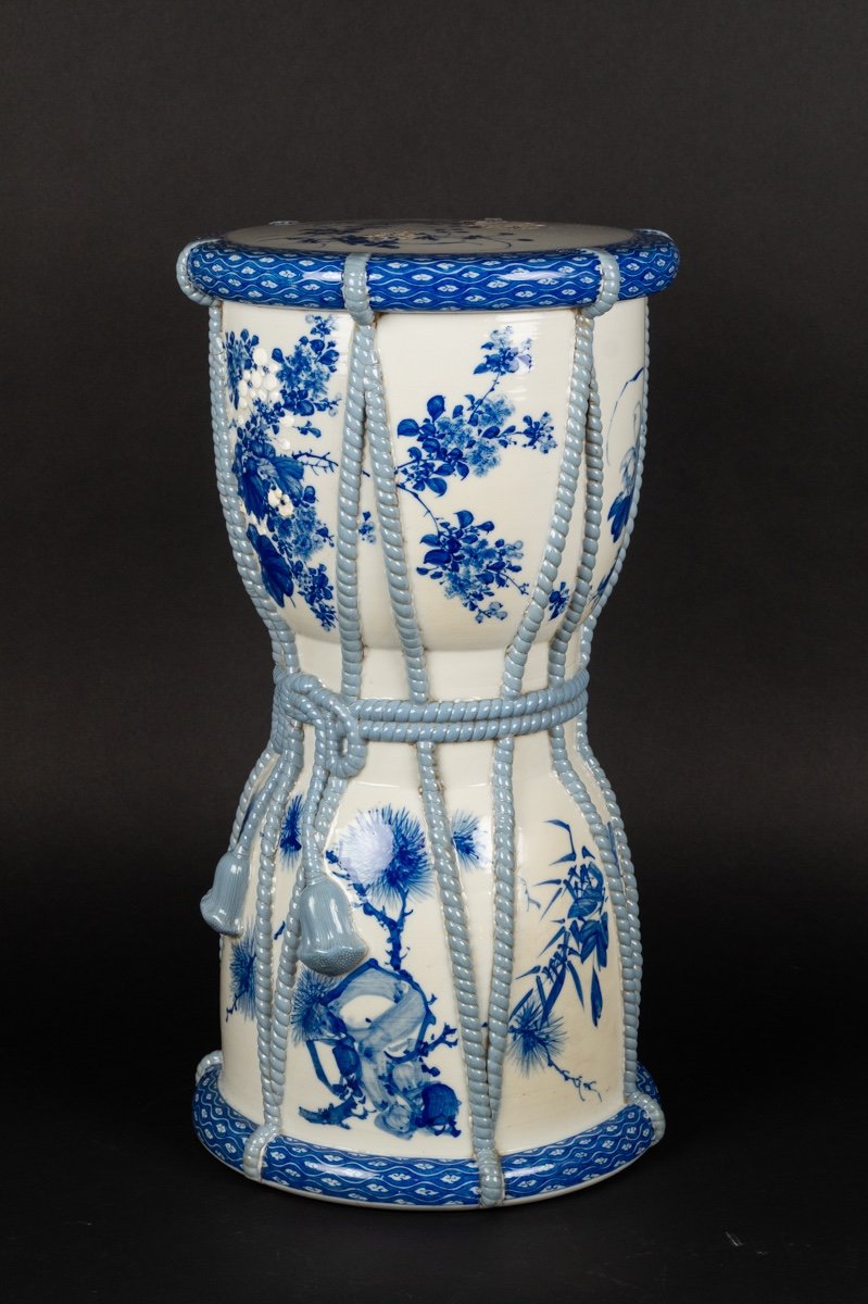 Tabouret De Jardin, Kawamoto Hanusuke VI (1844-1905), Japon, Seto, ère Meiji, Fin Du XIXe Siècl-photo-4
