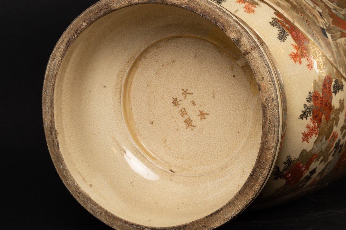 Large Figure Vase, 90 Cm, Satsuma, Japan, Meiji Era (1868-1912)-photo-8