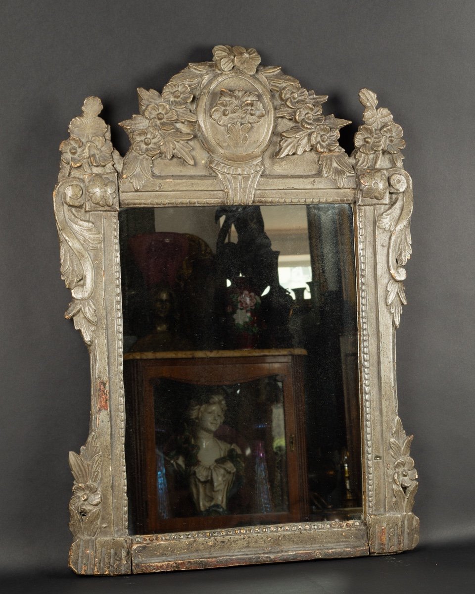 Polychrome Mirror, Louis XVI, France, Circa 1780.-photo-2