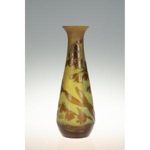 Vase Aux Plantes Aquatiques, Emile Gallé, Art Nouveau, Nancy, Début Du XXe Siècle