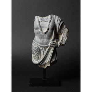 Bust Of Bodhisattva, Pierre - Schist, Gandhara, I To V Century Ad