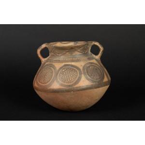 Vase, Terre Cuite Peinte, Chine, Culture Majiayao, 3e Millénaire Avant J.-c.  