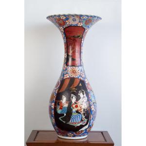 Vase Laqué, Arita - Imari, Hichōzan Shinpo, ère Edo/meiji, 1856-1900.  