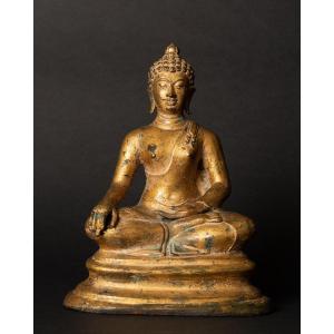 Bouddha Sakyamuni, Bronze Doré, Thaïlande, Rattanakosin, XIXe/XXe Siècle. 