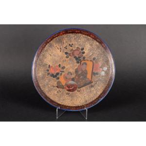 Assiette Avec Des Enfants, Cloisonnée Jiki-shippo, Japon, ère Meiji (1868-1912). 