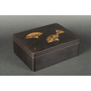Tebako - Boîte à éventails, laque maki-e, Japon, ère Meiji (1868-1912) 