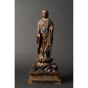 Jizō Bosatsu, Polychrome Wood, Japan, Edo Period (1603-1868). 