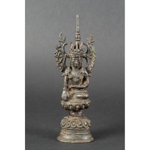 Jambupati Buddha, Bronze, Shan, Burma, 19th Century.  