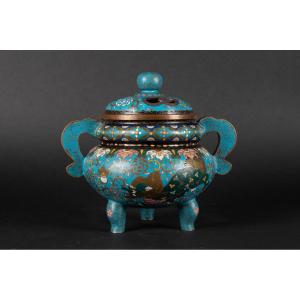 Brûle-parfum en cloisonné, Japon, époque Meiji (1868-1912).