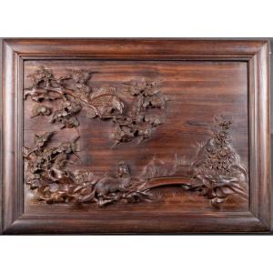 Bas-relief représentant des animaux, Vietnam, début du XXe siècle.