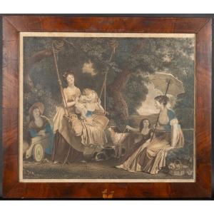 "the Kiss Of Innocence" Or "the Swing," By Henri Gérard (1755–1835), After Marguerite Gérard