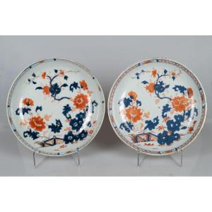 Paire d'Assiettes, Imari, Chine, Qing, Kangxi, Vers 1700-1750 