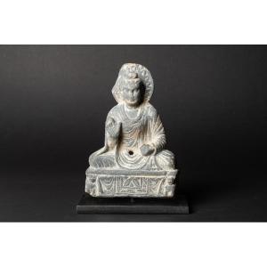 Buddha With Lions, Schist, Gandhara, 1st-5th Century Ad