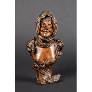 Bust Of A Young Girl, G. Van Der Straeten (1856-1928)