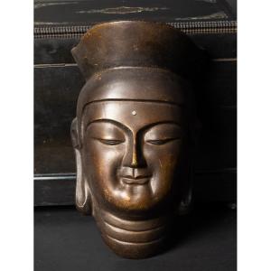 Masque De Bouddha Miroku, Japon, époque Edo/meiji, 19e Siècle. 