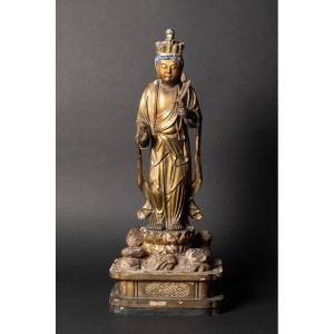 Bodhisattva à Onze Têtes ( Jūichimen Kannon ), Japon, Période Edo, 18e/19e Siècle