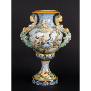 Vase With Sirens, Neo-renaissance, Italy, 19th Century. 