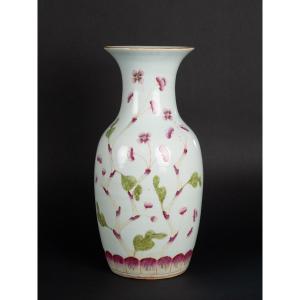 Vase à Fleurs De Cerisier, Chine, Dynastie Qing, Fin Du XIXe Siècle.   