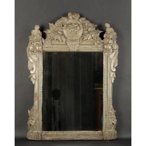 Polychrome Mirror, Louis XVI, France, Circa 1780.