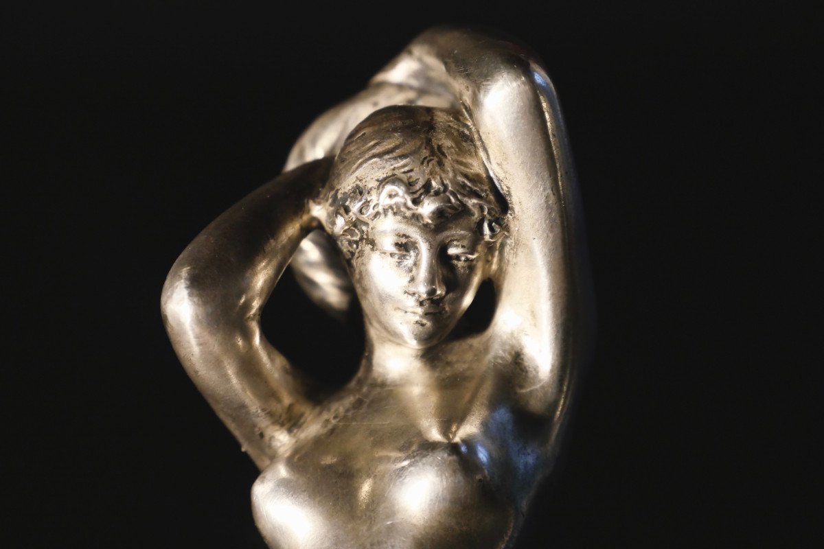 Sculpture – Solid Silver Statuette By Alexandre-auguste Caron-photo-4