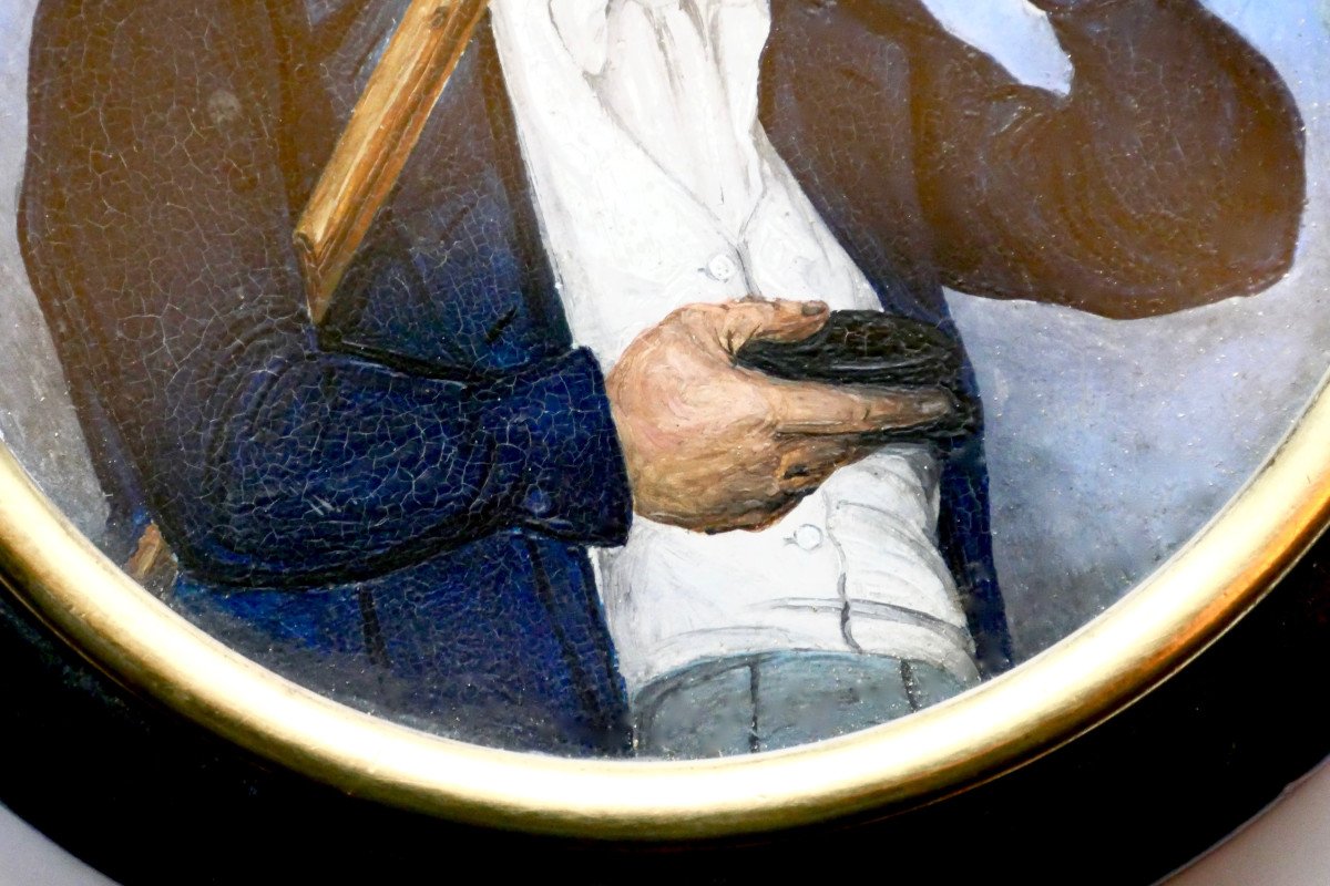Snuff Box – Snuff Box Decorated With A Miniature-photo-3