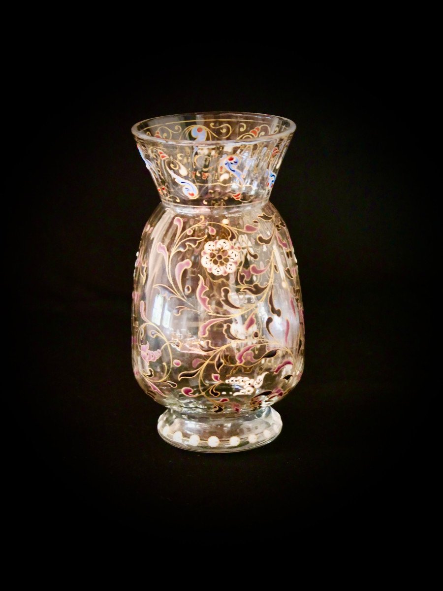 émile Gallé - Enameled Vase - Art Nouveau-photo-2