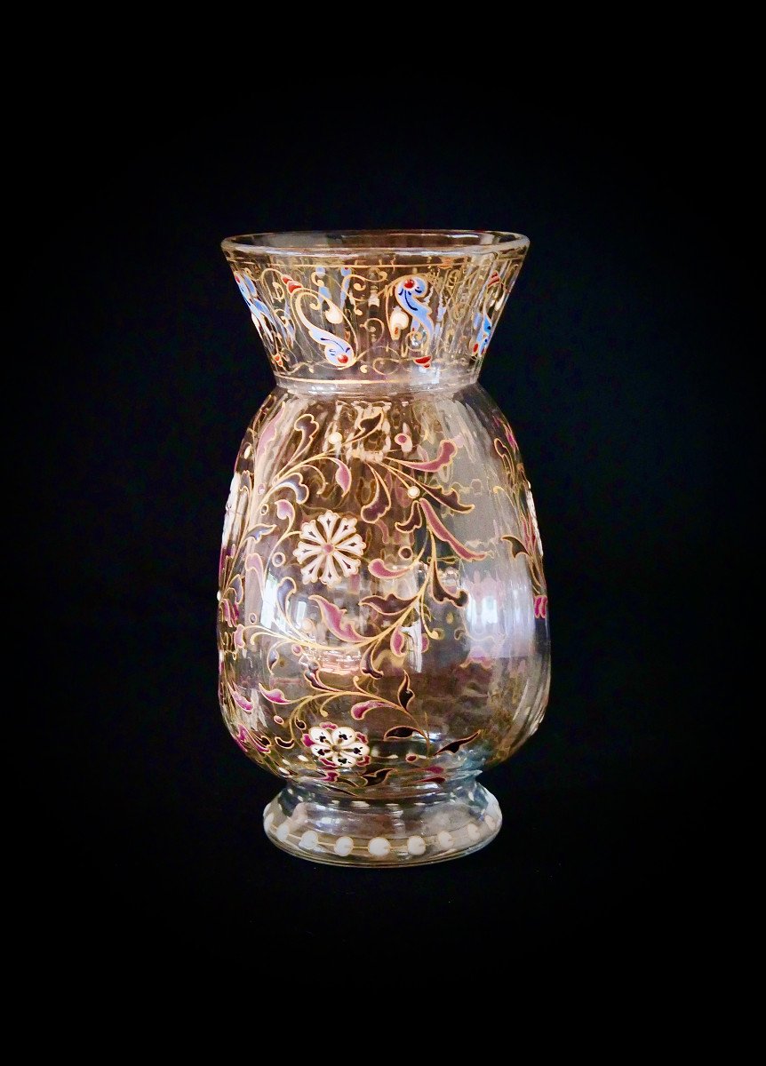 émile Gallé - Enameled Vase - Art Nouveau-photo-4