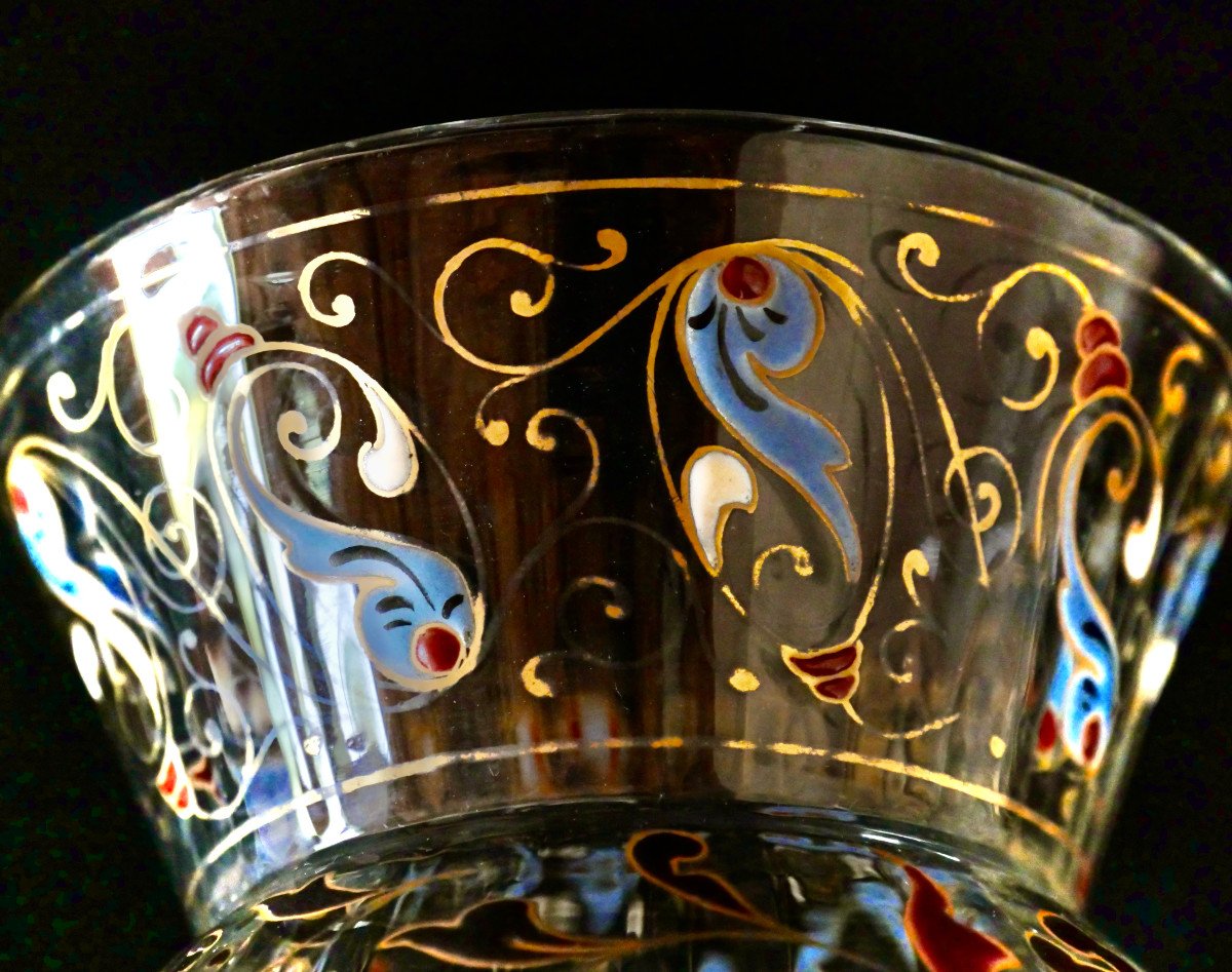 émile Gallé - Enameled Vase - Art Nouveau-photo-2
