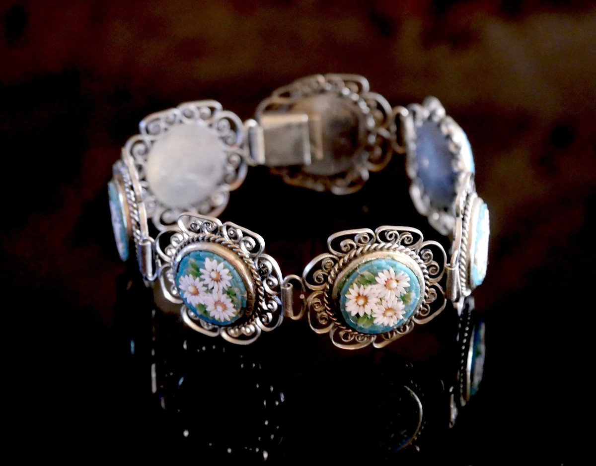 Jewel - Micromosaic Bracelet - Filigree And Micromosaic-photo-2