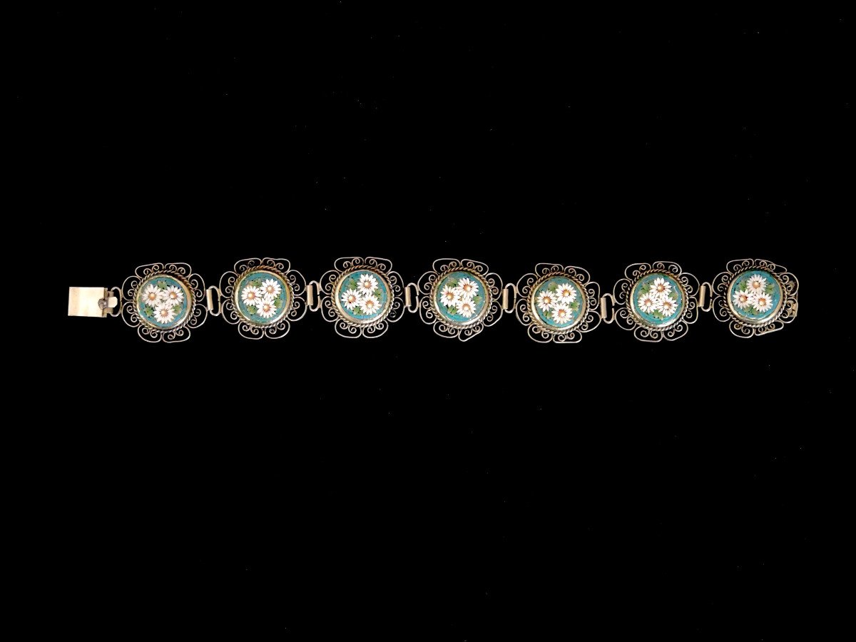 Jewel - Micromosaic Bracelet - Filigree And Micromosaic-photo-2
