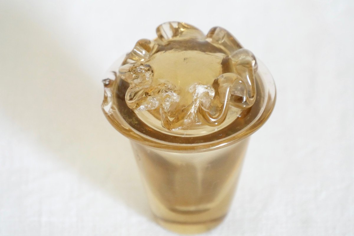 Émille Gallé - Service à liqueur émaillé croix de Lorraine - Verrerie Art-Nouveau-photo-8