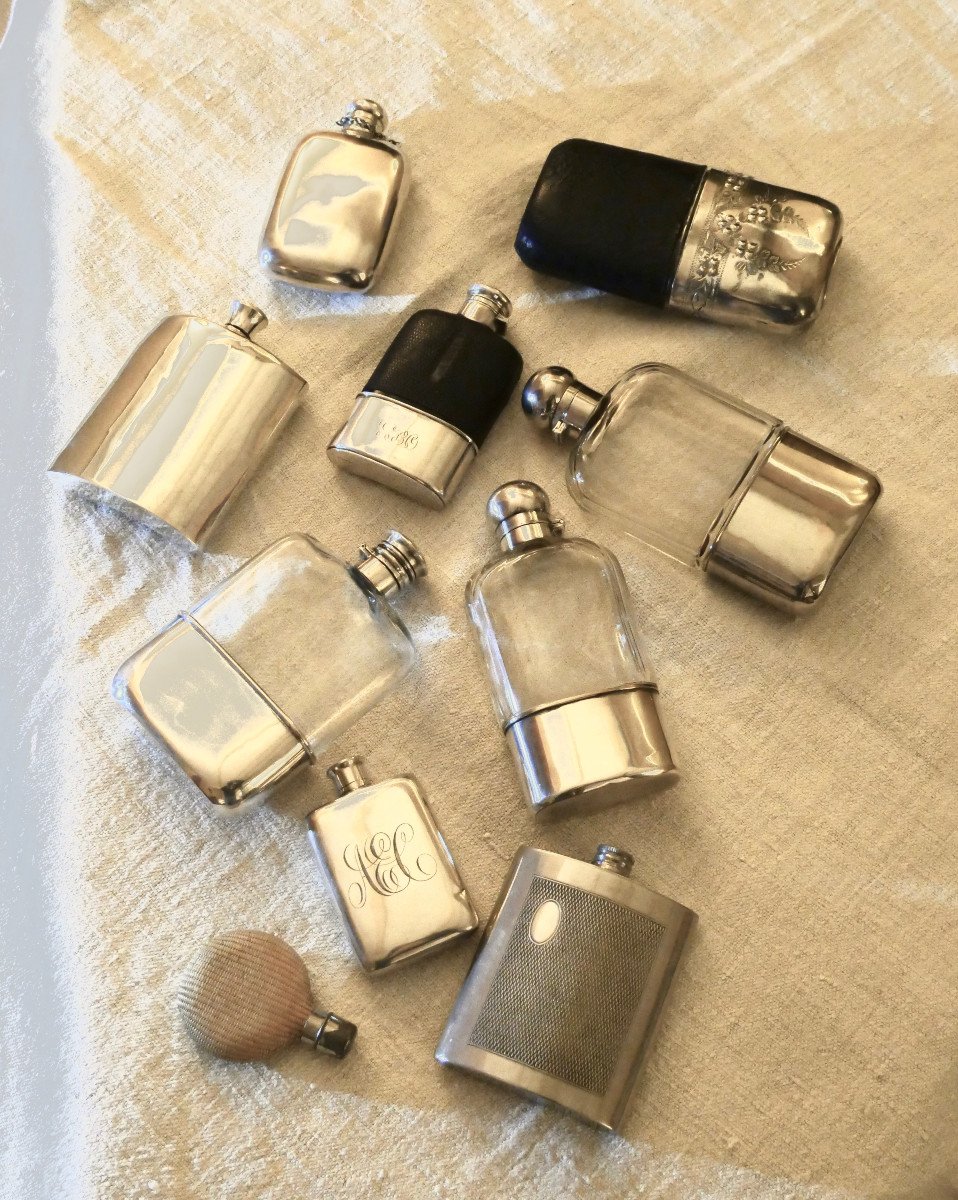 Alcohol Flask – Solid Silver – Black Starr & Frost Travel Accessory.-photo-2