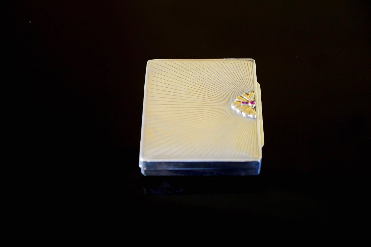 Boite, étui, écrin - Porte-cigarettes en argent-photo-1