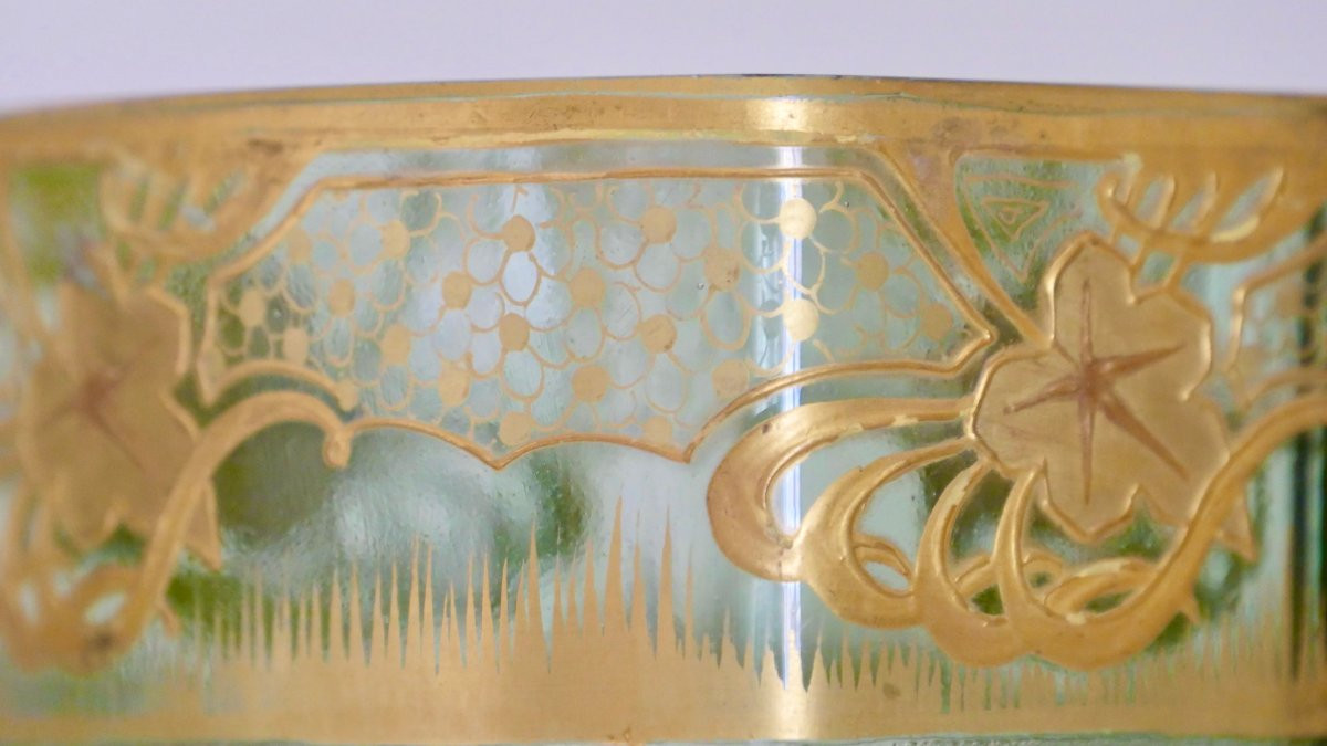 Glassware - Pair Of Montjoye Vases In Saint-denis - Art Nouveau-photo-3