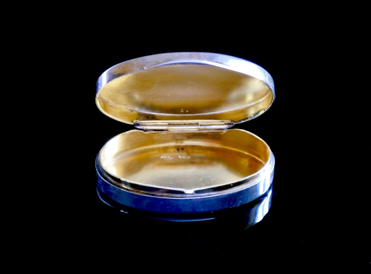 Art-nouveau Enamelled Silver Box - écrin - Pilulier-photo-1