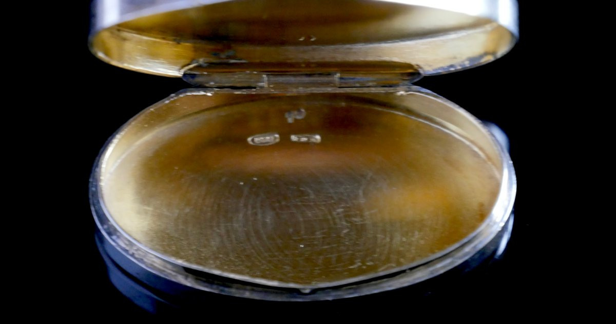 Art-nouveau Enamelled Silver Box - écrin - Pilulier-photo-2