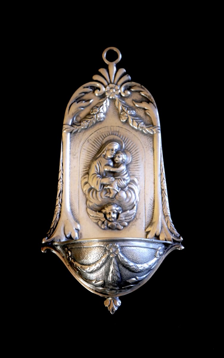 Bénitier en argent – Art sacré – Objet de culte