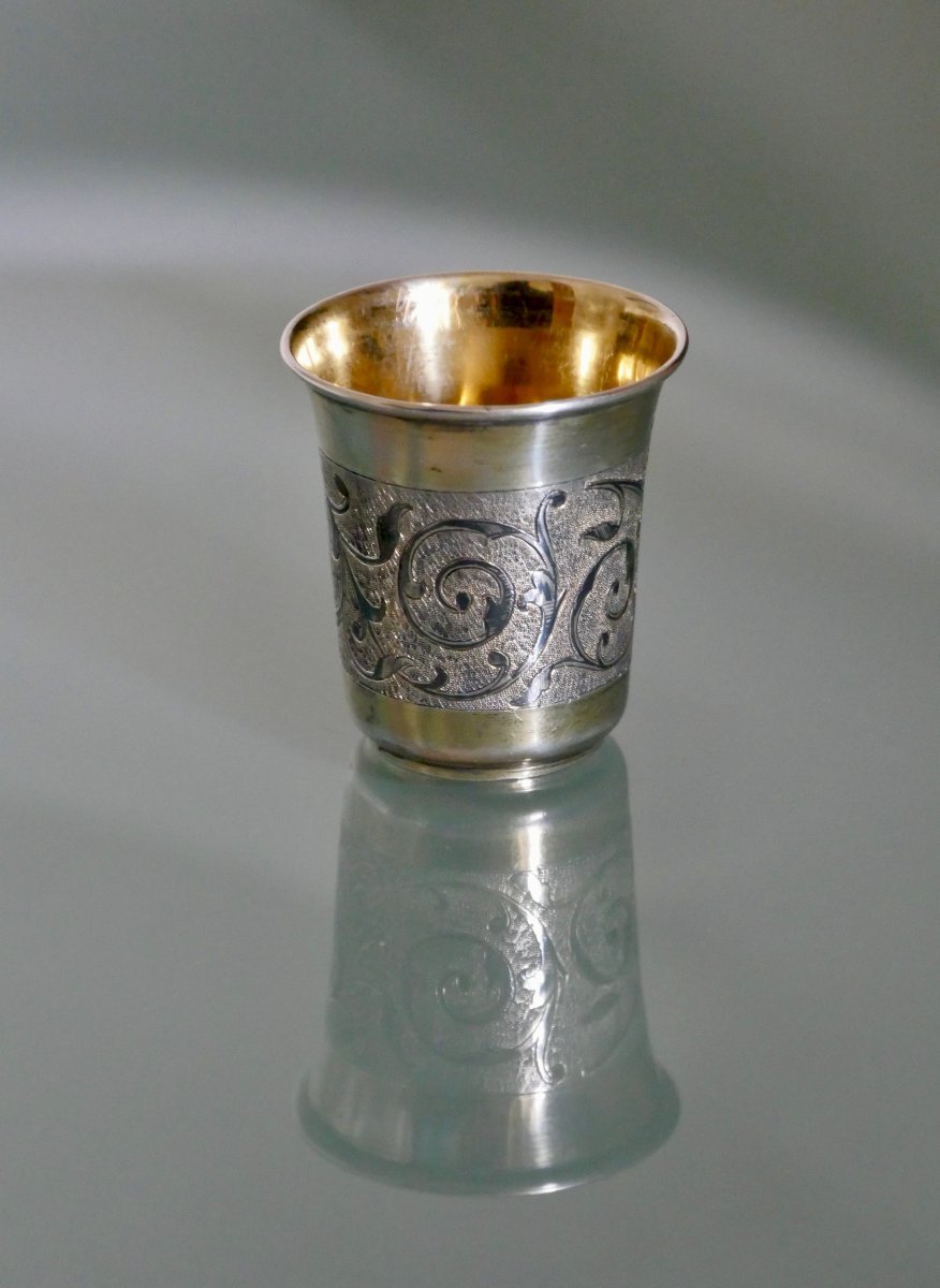 Russie - Gobelet en argent 19ème