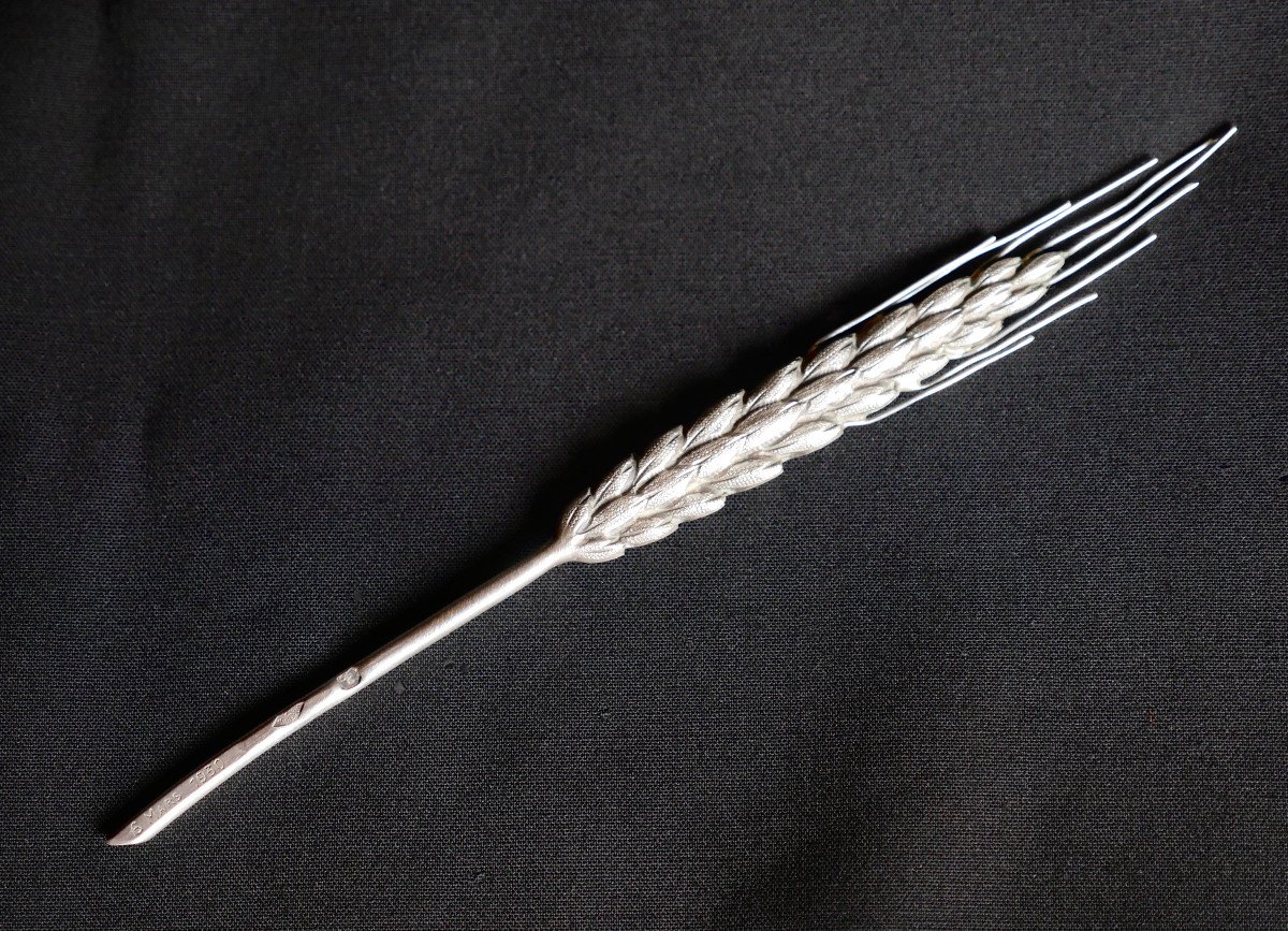 Maurice Chéret - Ear Of Wheat Sculpture In Silver
