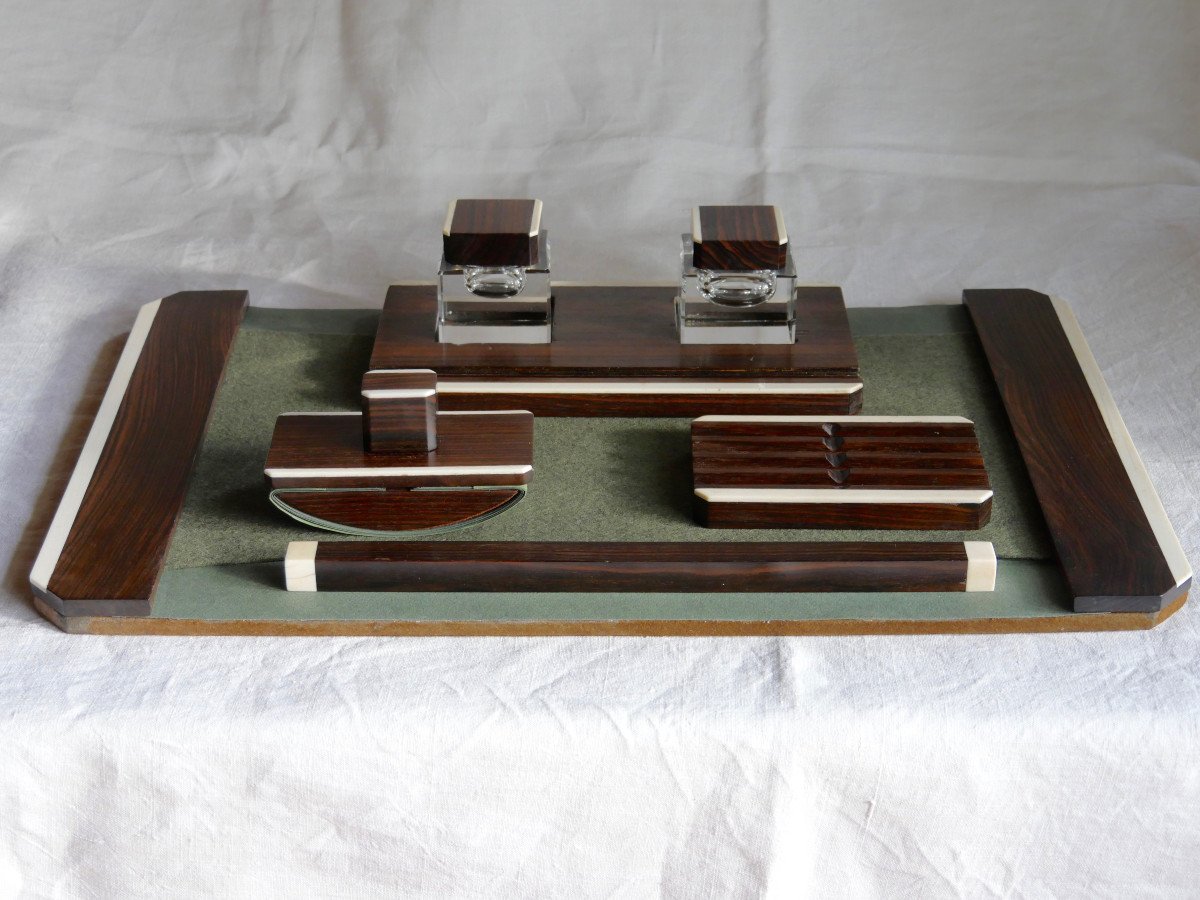 Set / Office Accessories - Necessary / Macassar Writing Objects-photo-2