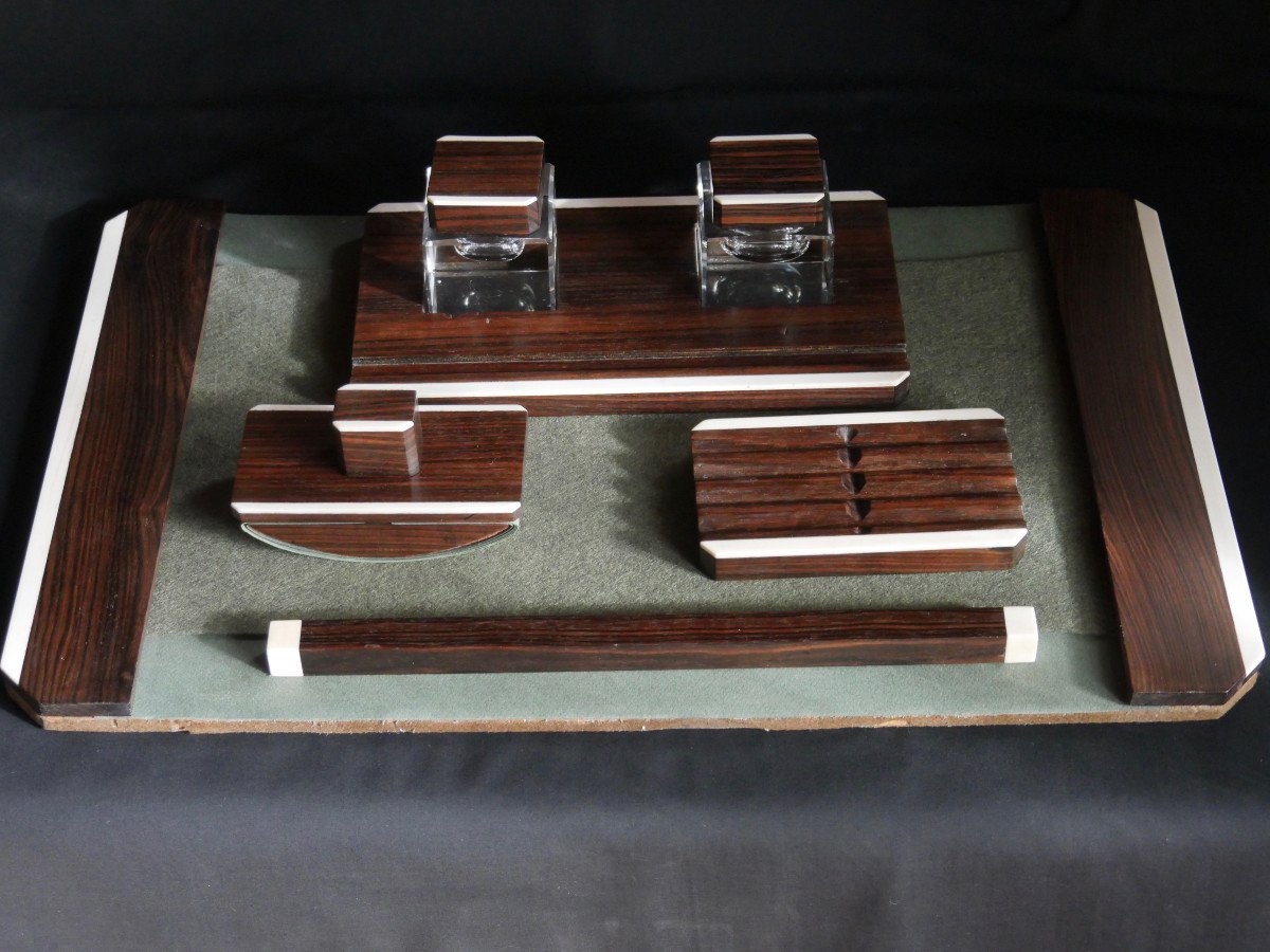 Set / Office Accessories - Necessary / Macassar Writing Objects