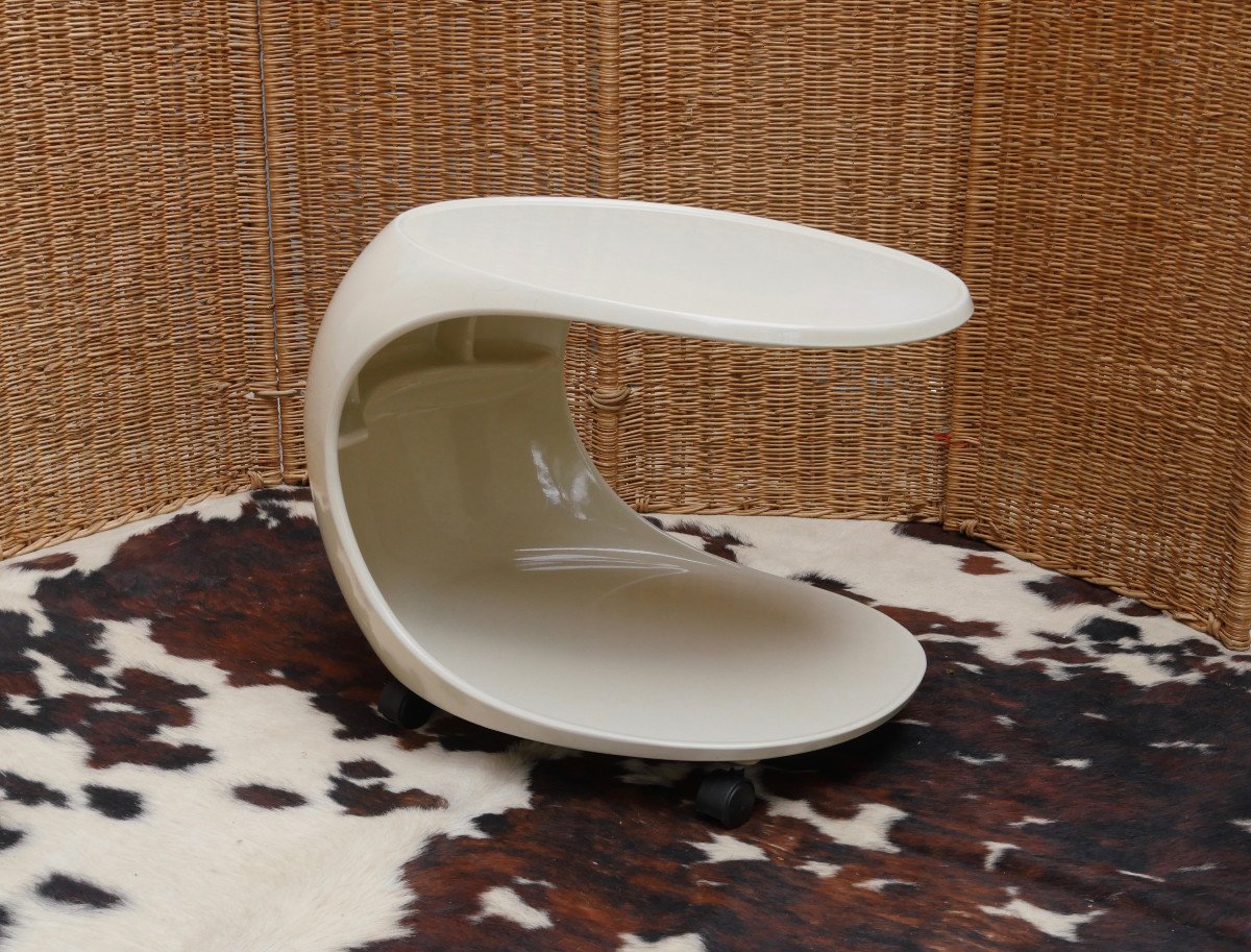 Chevet - Table basse roulante - Table d'appoint vintage - Desserte